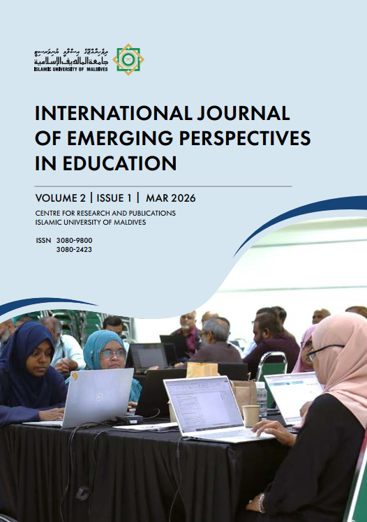 					View Vol. 2 No. 1 (2026): International Journal of Emerging Perspectives in Education (IJEPED)
				